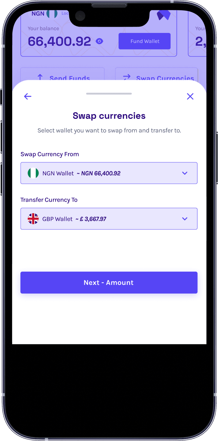 Select swap currency